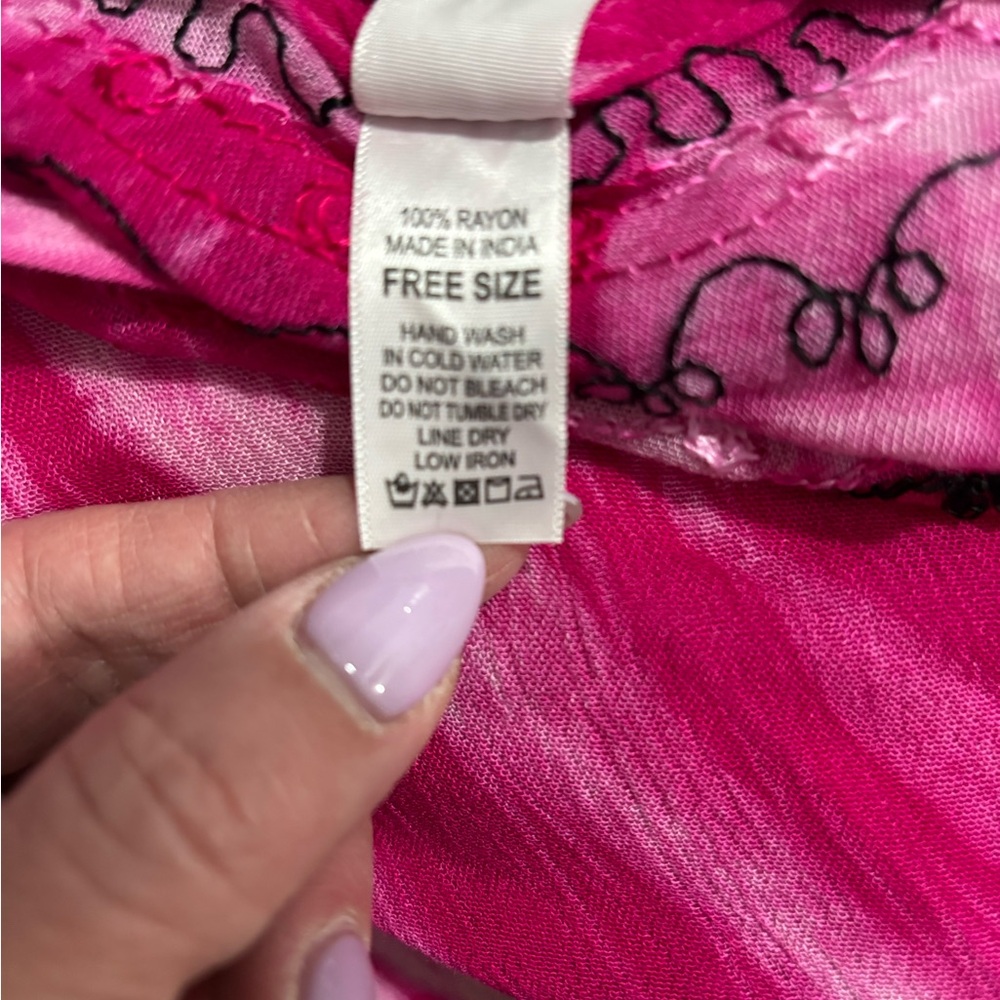⚜️Sleeveless Maxi Dress in Bright Pink Tie-Dye - Picture 2 of 5